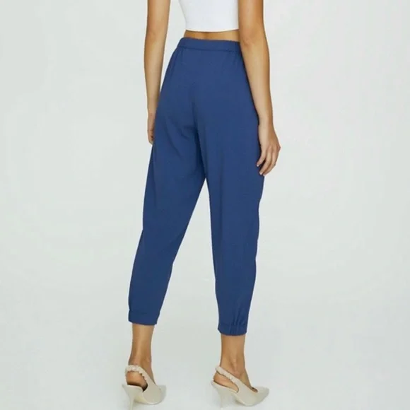SOLD - Aritzia Babaton Dexter Pull-On Tuxedo Dress Pants Blue Size Medium - Picture 3 of 14